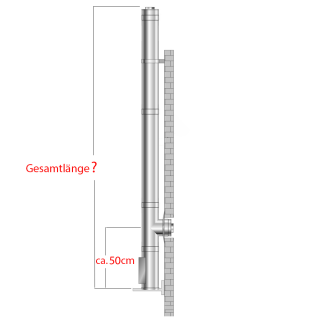 Edelstahlschornstein doppelwandig DW NewLine RAL-Beschichtung (25mm / 0,5mm) 200mm